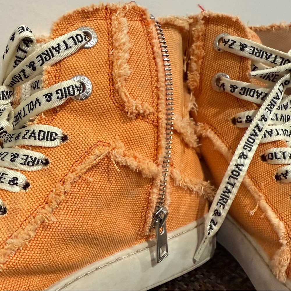 Zadig & Voltaire Orange High-Top Sneakers